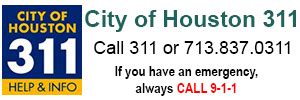 city of houston 311 website.